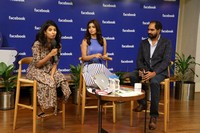 Krish and Shriya Saran at Facebook office